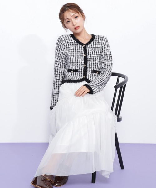 JILL by JILL STUART(ジルバイジルスチュアート)の「◇ラメチュールティアードスカート(スカート・レディース・ピンク/グレー/ホワイト・FREE)」の15枚目の写真