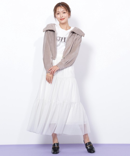 JILL by JILL STUART(ジルバイジルスチュアート)の「◇ラメチュールティアードスカート(スカート・レディース・ピンク/グレー/ホワイト・FREE)」の19枚目の写真