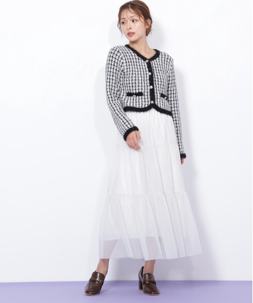 JILL by JILL STUART(ジルバイジルスチュアート)の「◇ラメチュールティアードスカート(スカート・レディース・ピンク/グレー/ホワイト・FREE)」の11枚目の写真