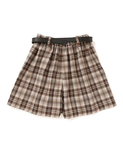 ZIDDY(ジディ)の「合皮ベルト付きチェックスカパン(130~160cm)(スカート・キッズ・ブラック系その他/ブラウン系その他・FREE/130cm/140cm/150cm)」の13枚目の写真