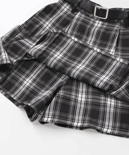 ZIDDY(ジディ)の「合皮ベルト付きチェックスカパン(130~160cm)(スカート・キッズ・ブラック系その他/ブラウン系その他・FREE/130cm/140cm/150cm)」の20枚目の写真