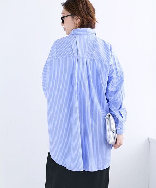 le.coeur blanc(ルクールブラン)の「《WEB限定アイテム》バックギャザーストライプオーバーシャツ(シャツ/ブラウス・レディース・ブラウン系その他2/ホワイト系その他2/ブルー系その他2/ブルー系その他3・38)」の16枚目の写真