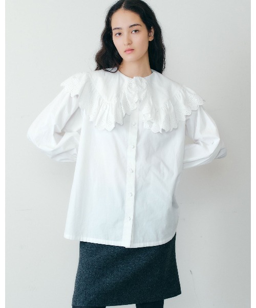 トップス THE SHINZONE OPEN RIBBON BLOUSE Shinzone（シンゾーン）】OPEN RIBBON BLOUSE
