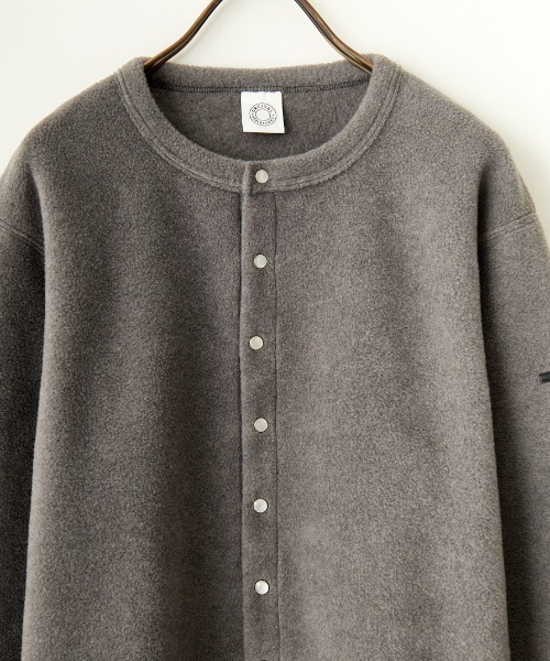 ORCIVAL/オーシバル] クルーネック フリースカーディガン