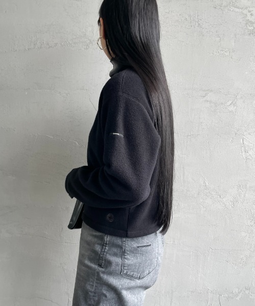 ORCIVAL（オーシバル）の「[ORCIVAL/オーシバル] クルーネック フリースカーディガン（カーディガン/ボレロ・レディース・グレー/サックスブルー/グレイッシュベージュ/ブラック・2）」の10枚目の写真