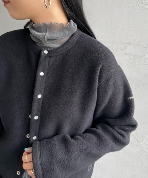 ORCIVAL（オーシバル）の「[ORCIVAL/オーシバル] クルーネック フリースカーディガン（カーディガン/ボレロ・レディース・グレー/サックスブルー/グレイッシュベージュ/ブラック・2）」の15枚目の写真