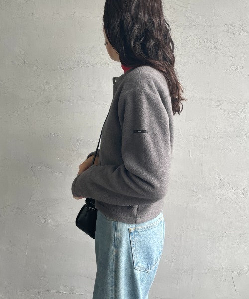 ORCIVAL（オーシバル）の「[ORCIVAL/オーシバル] クルーネック フリースカーディガン（カーディガン/ボレロ・レディース・グレー/サックスブルー/グレイッシュベージュ/ブラック・2）」の19枚目の写真