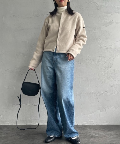 ORCIVAL（オーシバル）の「[ORCIVAL/オーシバル] クルーネック フリースカーディガン（カーディガン/ボレロ・レディース・グレー/サックスブルー/グレイッシュベージュ/ブラック・2）」の7枚目の写真