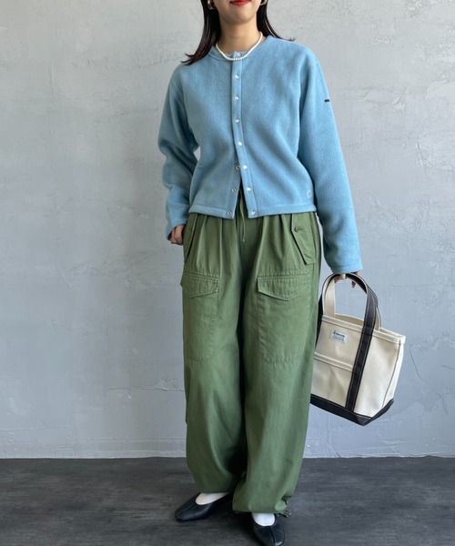 ORCIVAL（オーシバル）の「[ORCIVAL/オーシバル] クルーネック フリースカーディガン（カーディガン/ボレロ・レディース・グレー/サックスブルー/グレイッシュベージュ/ブラック・2）」の8枚目の写真