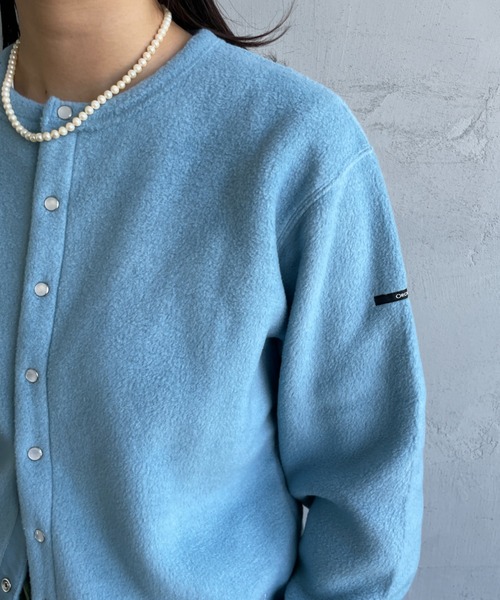 セール】[ORCIVAL/オーシバル] クルーネック フリースカーディガン