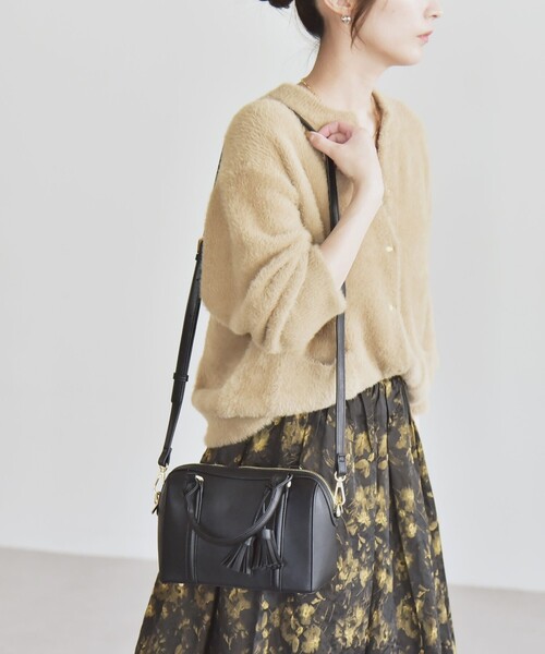 quaranciel: 2way タッセル チャーム ミニ ボストン バッグ（ボストン