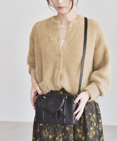 KENSHIN 2waタッセルバケハ　トレカつき quaranciel: 2way タッセル チャーム ミニ ボストン バッグ（ボストン