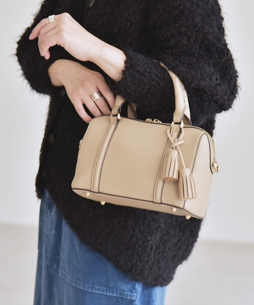 quaranciel: 2way タッセル チャーム ミニ ボストン バッグ（ボストン