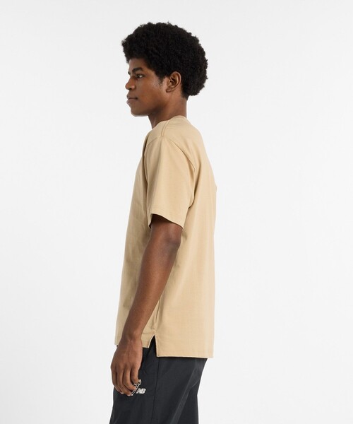 NEW BALANCE(ニューバランス)の「New Balance/ニューバランス S.O HWコットン S/S Tシャツ/MT43739(Tシャツ/カットソー・メンズ・ベージュ/ホワイト/チャコールグレー・MEDIUM/X-LARGE/LARGE/SMALL)」の4枚目の写真