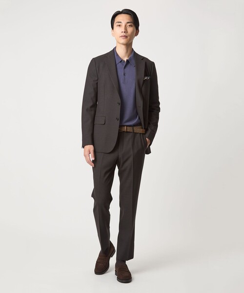 green label relaxing(グリーンレーベルリラクシング)の「Super 120's ハイゲージ ニット ポロシャツ(ニット/セーター・メンズ・ブラック/ダークブラウン/パープル・S/M/L/XL)」の6枚目の写真