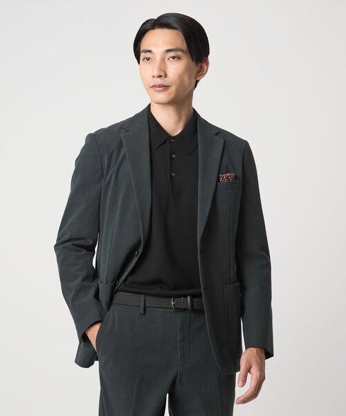 green label relaxing(グリーンレーベルリラクシング)の「Super 120's ハイゲージ ニット ポロシャツ(ニット/セーター・メンズ・ブラック/ダークブラウン/パープル・S/M/L/XL)」の8枚目の写真