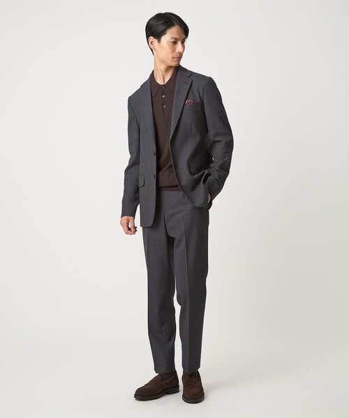 green label relaxing(グリーンレーベルリラクシング)の「Super 120's ハイゲージ ニット ポロシャツ(ニット/セーター・メンズ・ブラック/ダークブラウン/パープル・S/M/L/XL)」の12枚目の写真