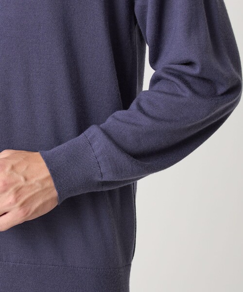 green label relaxing(グリーンレーベルリラクシング)の「Super 120's ハイゲージ ニット ポロシャツ(ニット/セーター・メンズ・ブラック/ダークブラウン/パープル・S/M/L/XL)」の17枚目の写真