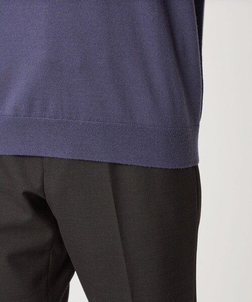 green label relaxing(グリーンレーベルリラクシング)の「Super 120's ハイゲージ ニット ポロシャツ(ニット/セーター・メンズ・ブラック/ダークブラウン/パープル・S/M/L/XL)」の18枚目の写真