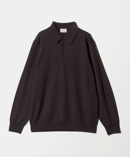green label relaxing(グリーンレーベルリラクシング)の「Super 120's ハイゲージ ニット ポロシャツ(ニット/セーター・メンズ・ブラック/ダークブラウン/パープル・S/M/L/XL)」の21枚目の写真