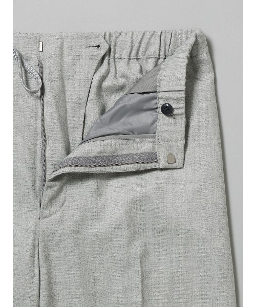 SUIT SQUARE（スーツスクエア）の「GOOVI イージーパンツ ストレッチ ウールサキソニー 無地（スラックス・メンズ・グレー系2/グレー系1・1/2/3）」の6枚目の写真