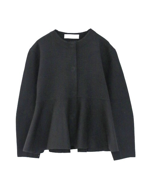 Marilyn Moon（マリリンムーン）の「milanorib peplum jacket（その他アウター・レディース・ネイビー/チャコールグレー/ブラック・FREE）」の3枚目の写真