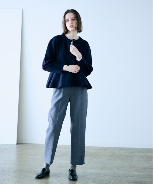 Marilyn Moon（マリリンムーン）の「milanorib peplum jacket（その他アウター・レディース・ネイビー/チャコールグレー/ブラック・FREE）」の6枚目の写真