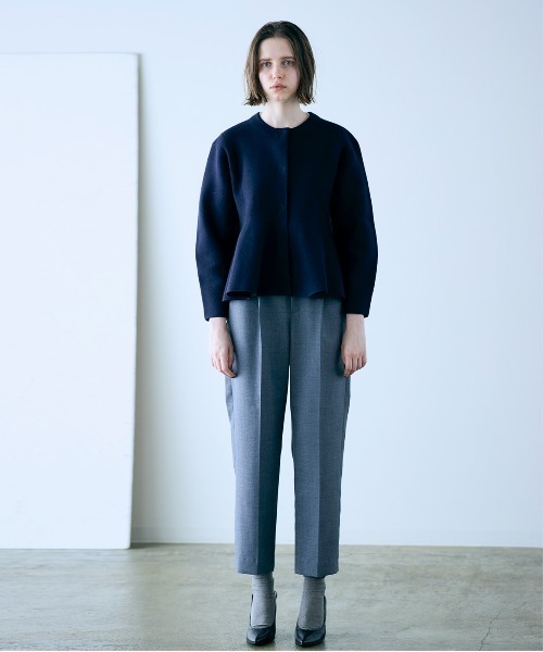 Marilyn Moon（マリリンムーン）の「milanorib peplum jacket（その他アウター・レディース・ネイビー/チャコールグレー/ブラック・FREE）」の8枚目の写真