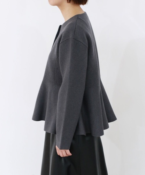 Marilyn Moon（マリリンムーン）の「milanorib peplum jacket（その他アウター・レディース・ネイビー/チャコールグレー/ブラック・FREE）」の16枚目の写真