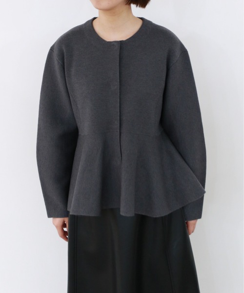 Marilyn Moon（マリリンムーン）の「milanorib peplum jacket（その他アウター・レディース・ネイビー/チャコールグレー/ブラック・FREE）」の15枚目の写真