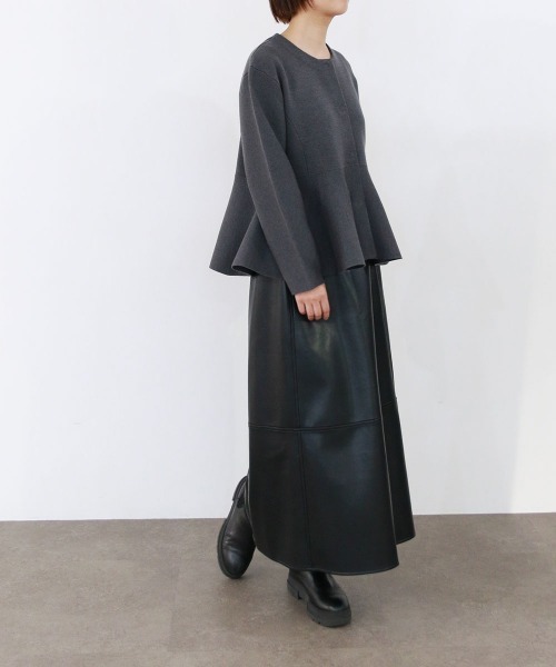 Marilyn Moon（マリリンムーン）の「milanorib peplum jacket（その他アウター・レディース・ネイビー/チャコールグレー/ブラック・FREE）」の13枚目の写真