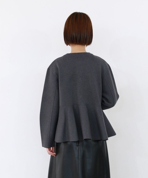 Marilyn Moon（マリリンムーン）の「milanorib peplum jacket（その他アウター・レディース・ネイビー/チャコールグレー/ブラック・FREE）」の17枚目の写真