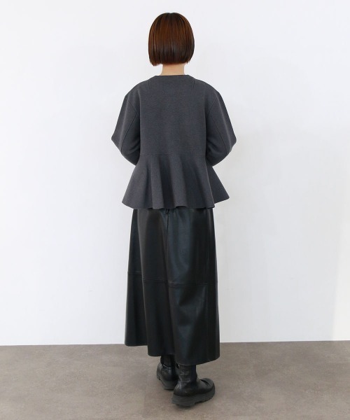 Marilyn Moon（マリリンムーン）の「milanorib peplum jacket（その他アウター・レディース・ネイビー/チャコールグレー/ブラック・FREE）」の14枚目の写真