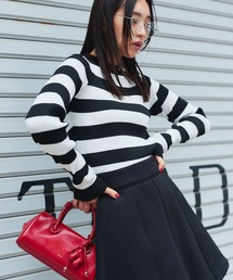 配色ボーダーリブニット 《動画あり》