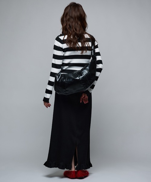 Narcissus（ナルシス）の「配色ボーダーリブニット 《動画あり》（ニット/セーター・レディース・ブラック/ブルー・FREE）」の8枚目の写真