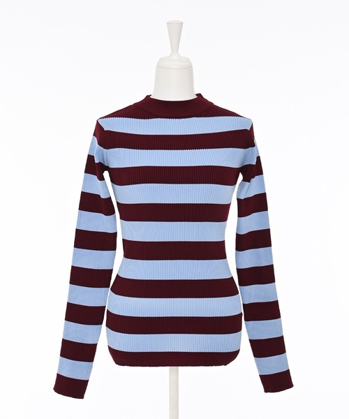 Narcissus（ナルシス）の「配色ボーダーリブニット 《動画あり》（ニット/セーター・レディース・ブラック/ブルー・FREE）」の19枚目の写真