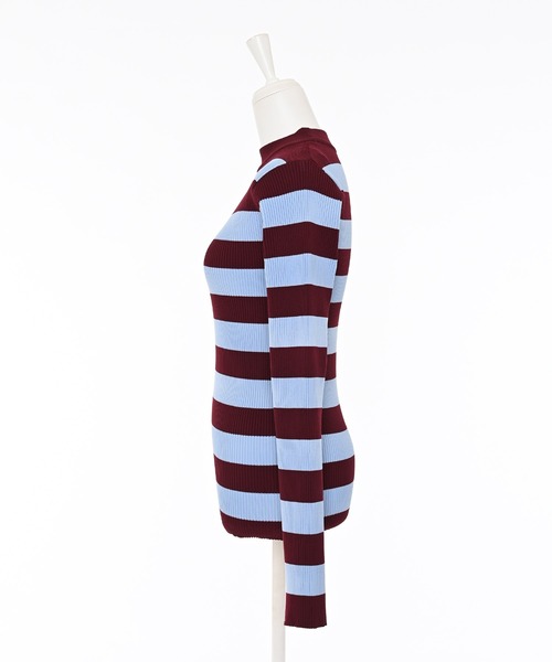 Narcissus（ナルシス）の「配色ボーダーリブニット 《動画あり》（ニット/セーター・レディース・ブラック/ブルー・FREE）」の20枚目の写真