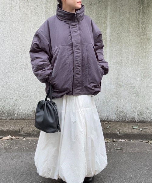 DRAW（ドロー）の「DRAW(ドロー) / モンスターショートパデットジャケット（ブルゾン・レディース・アイボリー/グレー/ブラック・MEDIUM/LARGE）」の3枚目の写真