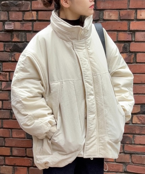 DRAW（ドロー）の「DRAW(ドロー) / モンスターショートパデットジャケット（ブルゾン・レディース・アイボリー/グレー/ブラック・MEDIUM/LARGE）」の11枚目の写真