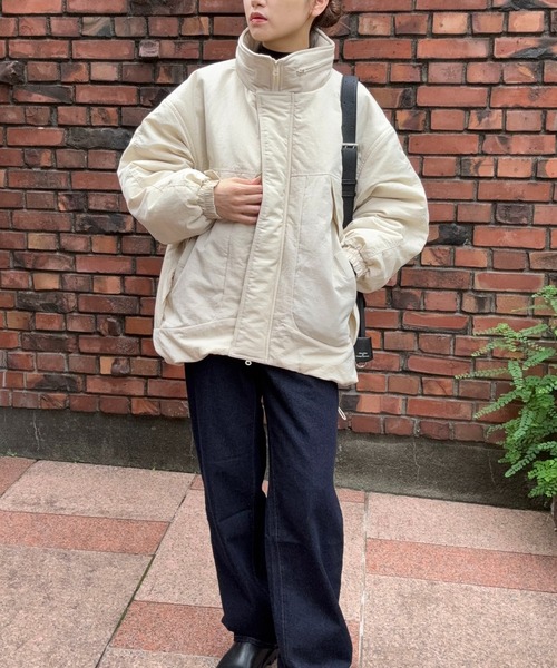 DRAW（ドロー）の「DRAW(ドロー) / モンスターショートパデットジャケット（ブルゾン・レディース・アイボリー/グレー/ブラック・MEDIUM/LARGE）」の13枚目の写真