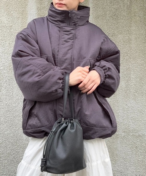 DRAW（ドロー）の「DRAW(ドロー) / モンスターショートパデットジャケット（ブルゾン・レディース・アイボリー/グレー/ブラック・MEDIUM/LARGE）」の5枚目の写真