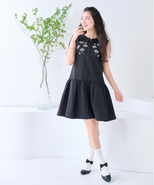 Chesty(チェスティー)の「オーロラブロッサムワンピース(ワンピース・レディース・ブラック/オフホワイト・0/1)」の14枚目の写真