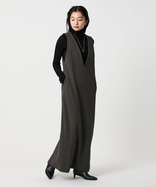 MARW UNITED ARROWS＞ジャージー Vネック ワンピース