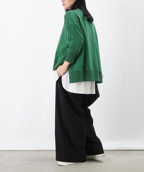 LUCA/LADY LUCK LUCA(ルカ/レディラックルカ)の「LC/LLL 5分袖ワイドプルオーバー(Tシャツ/カットソー・レディース・アイボリー/ブラック/グリーン・FREE)」の22枚目の写真