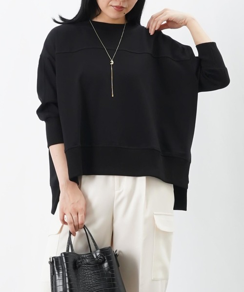 LUCA/LADY LUCK LUCA(ルカ/レディラックルカ)の「LC/LLL 5分袖ワイドプルオーバー(Tシャツ/カットソー・レディース・アイボリー/ブラック/グリーン・FREE)」の14枚目の写真