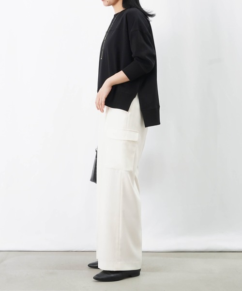 LUCA/LADY LUCK LUCA(ルカ/レディラックルカ)の「LC/LLL 5分袖ワイドプルオーバー(Tシャツ/カットソー・レディース・アイボリー/ブラック/グリーン・FREE)」の16枚目の写真