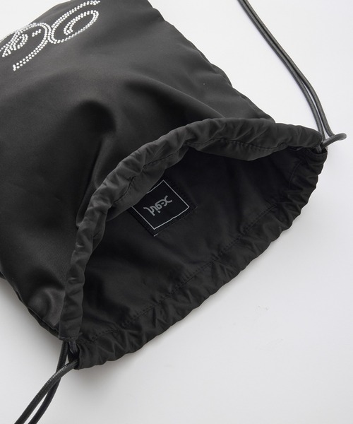 X-girl（エックスガール）の「RHINESTONE KNAPSACK（バックパック/リュック・レディース・グレー/ブラック・ONE SIZE）」の8枚目の写真