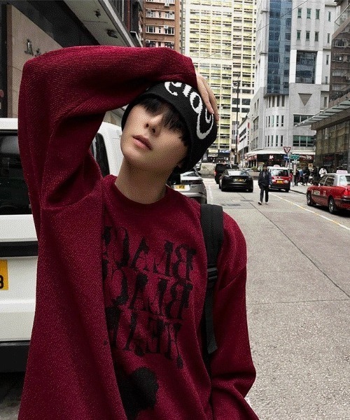 ブラックストリートニットTシャツ（ニット/セーター）｜COSYHARU