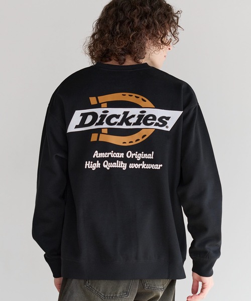 Dickies(ディッキーズ)の「Dickies 裏起毛クルーネック長袖プルオーバー/ブランドロゴ刺繍/ワッペン/バックシンボルプリント刺繍(スウェット・メンズ・ブラック系2/ブラウン/ブラック系1/ブラウン系2/ブラウン系1/ブラック/ネイビー/ネイビー系1/ネイビー系2/ベージュ系2/ベージュ/ベージュ系1・LL/M/L)」の3枚目の写真