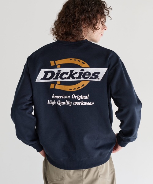 Dickies(ディッキーズ)の「Dickies 裏起毛クルーネック長袖プルオーバー/ブランドロゴ刺繍/ワッペン/バックシンボルプリント刺繍(スウェット・メンズ・ブラック系2/ブラウン/ブラック系1/ブラウン系2/ブラウン系1/ブラック/ネイビー/ネイビー系1/ネイビー系2/ベージュ系2/ベージュ/ベージュ系1・LL/M/L)」の11枚目の写真